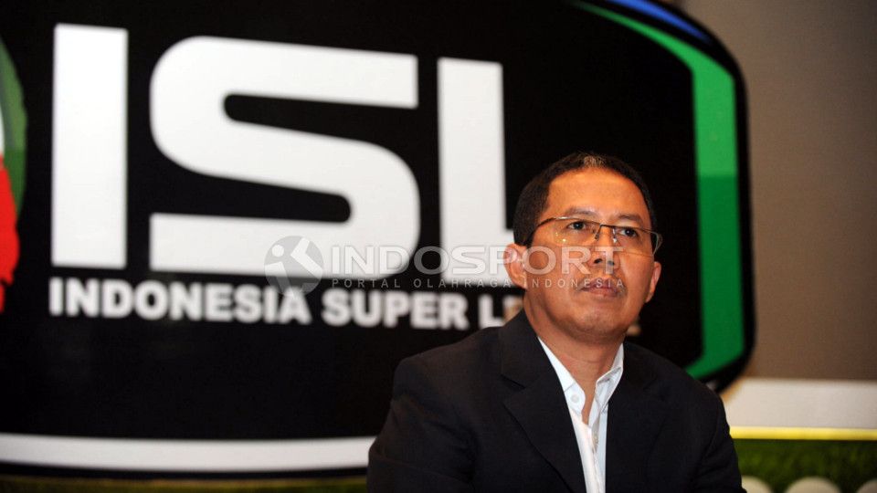 CEO PT Liga Indonesia Joko Driyono memberikan keterangan pers di kantor PSSI menanggapi kesimpulan yang dikeluarkan oleh BOPI di kawasan GBK, Jakarta. Sabtu (14/02/2014). Copyright: &copy; Ratno Prasetyo/INDOSPORT